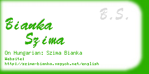 bianka szima business card